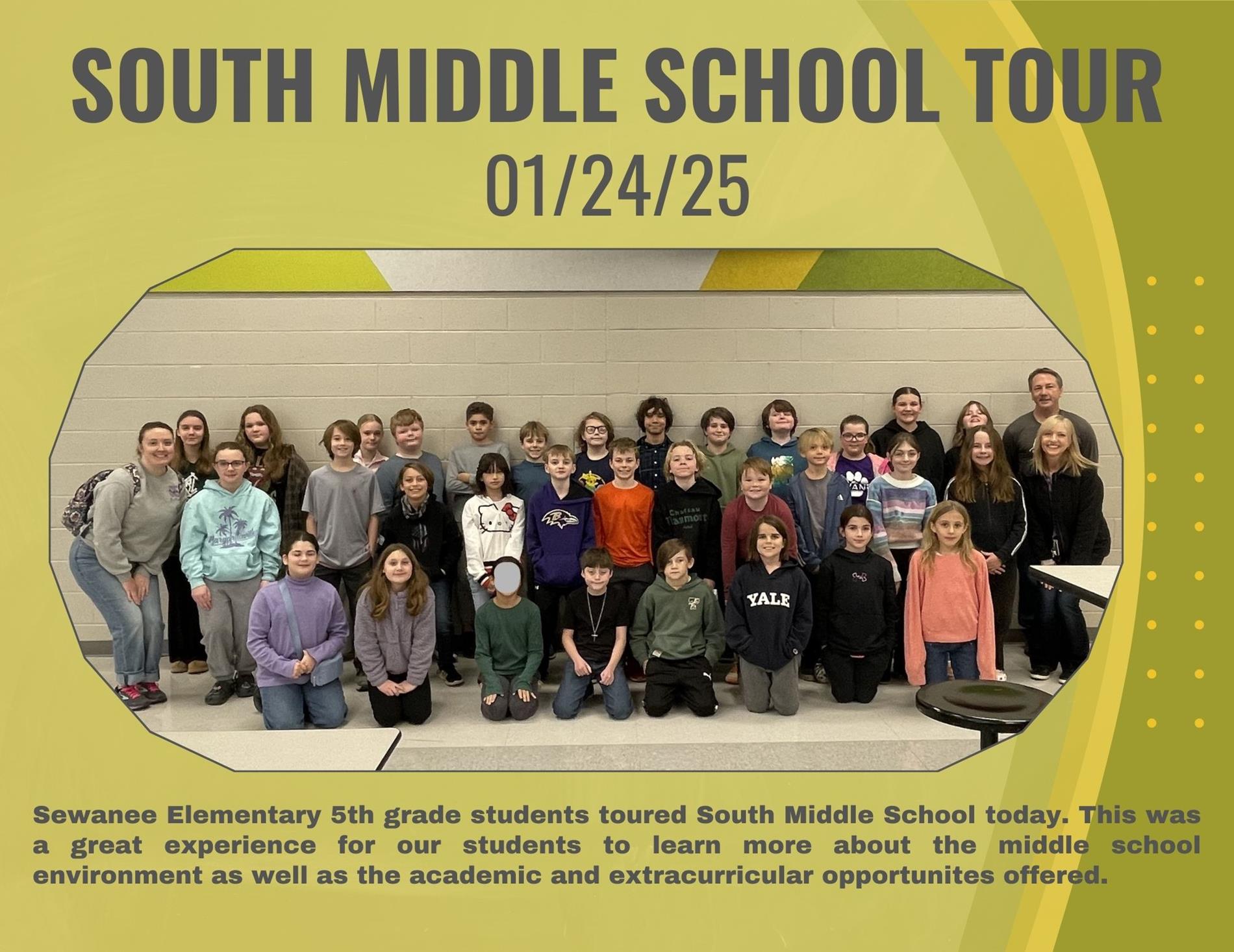 5th grades students tour middle school