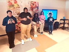 Ru'marriyon Jones, Jayden Jones, Londyn Anthony, Lauren Rodgers, and Alison Wright  - Perfect Attendance Winners