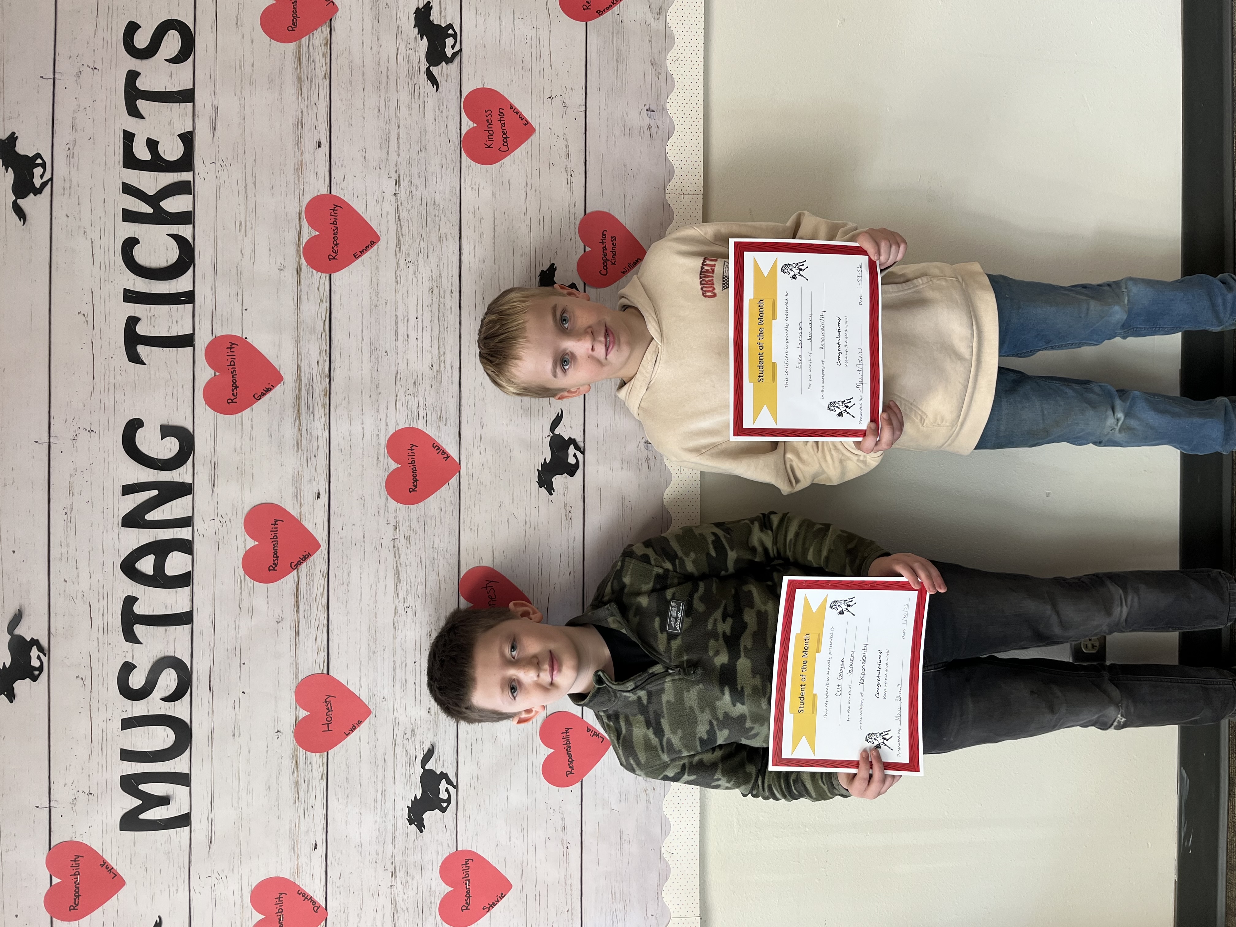 January Students of the Month
