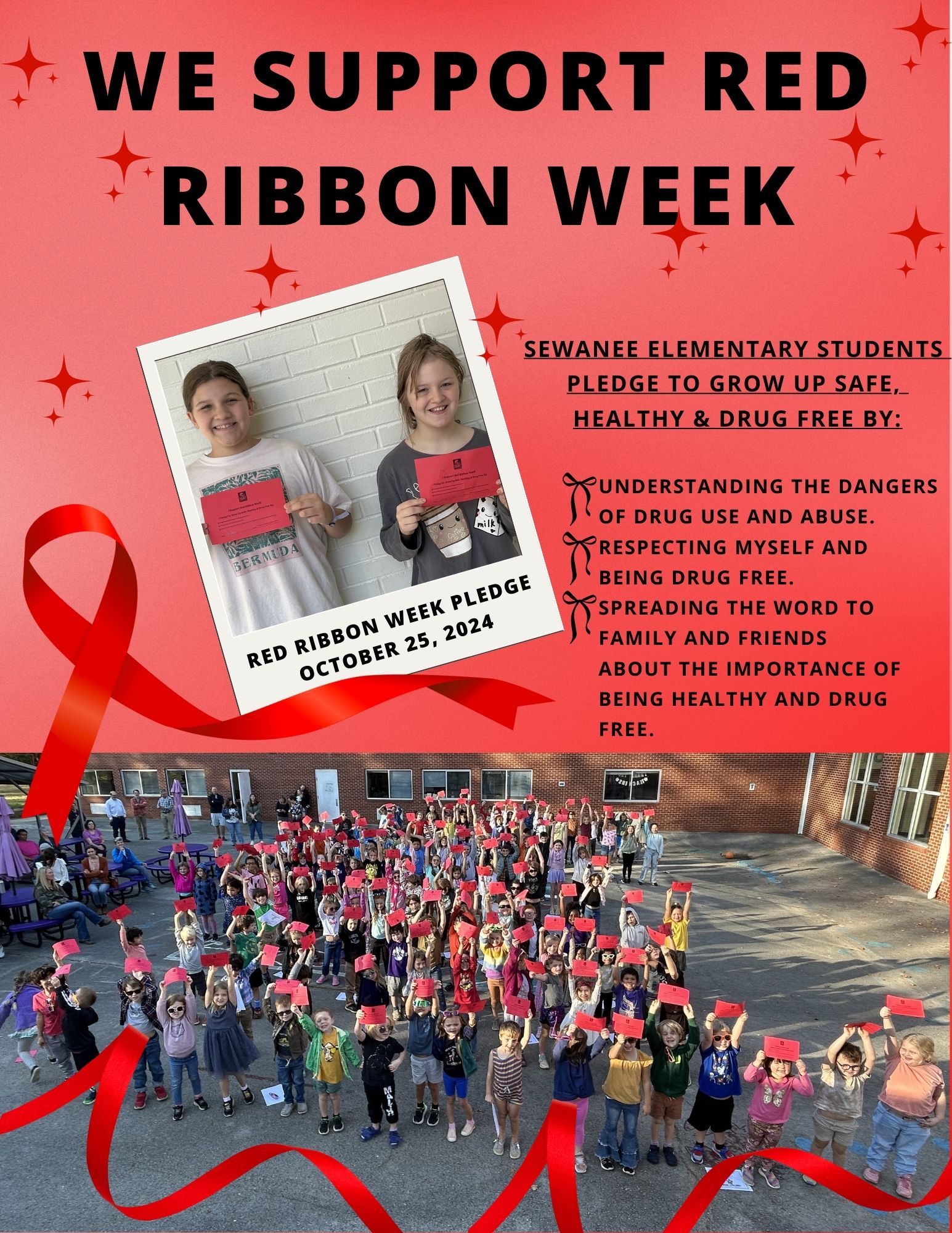 red ribbon week pledge image