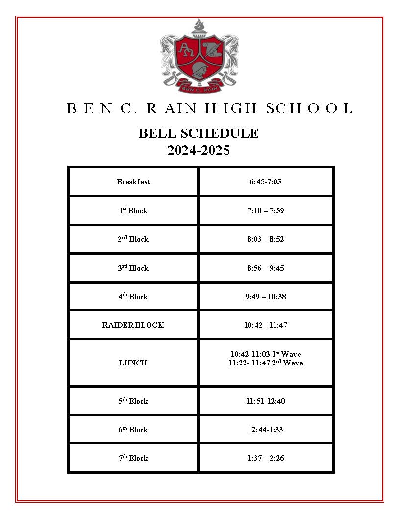 Bell Schedule