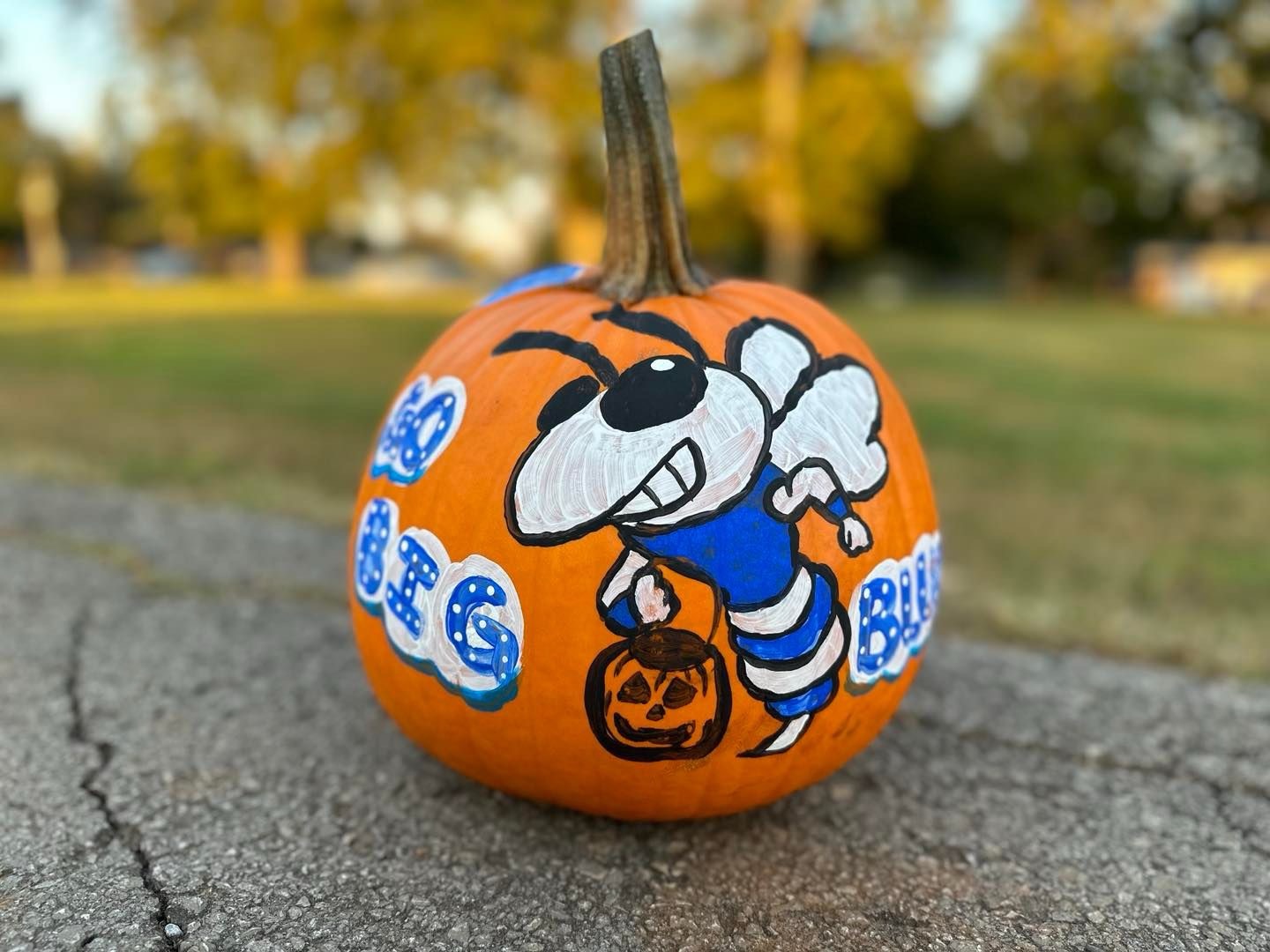 decorated pumpkin