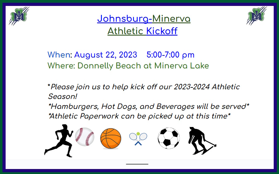 Athletic Kick Off Event August 22, 2023  5:00-7:00 pm at Donnelly Beach image