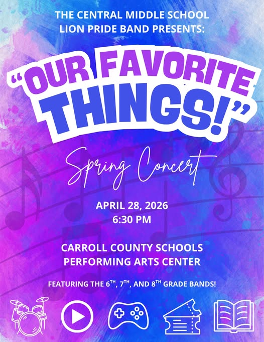 lion band concert on april 28th @ 6:30pm at the PAC