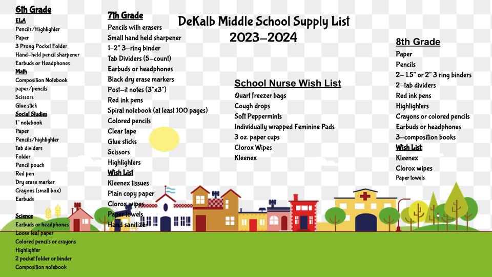 School Supply List 2023-2024 School Supply List 2023-2024