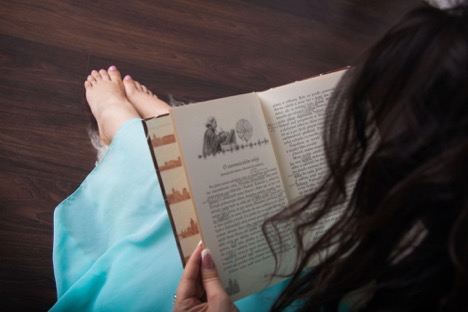 Girl reading a book