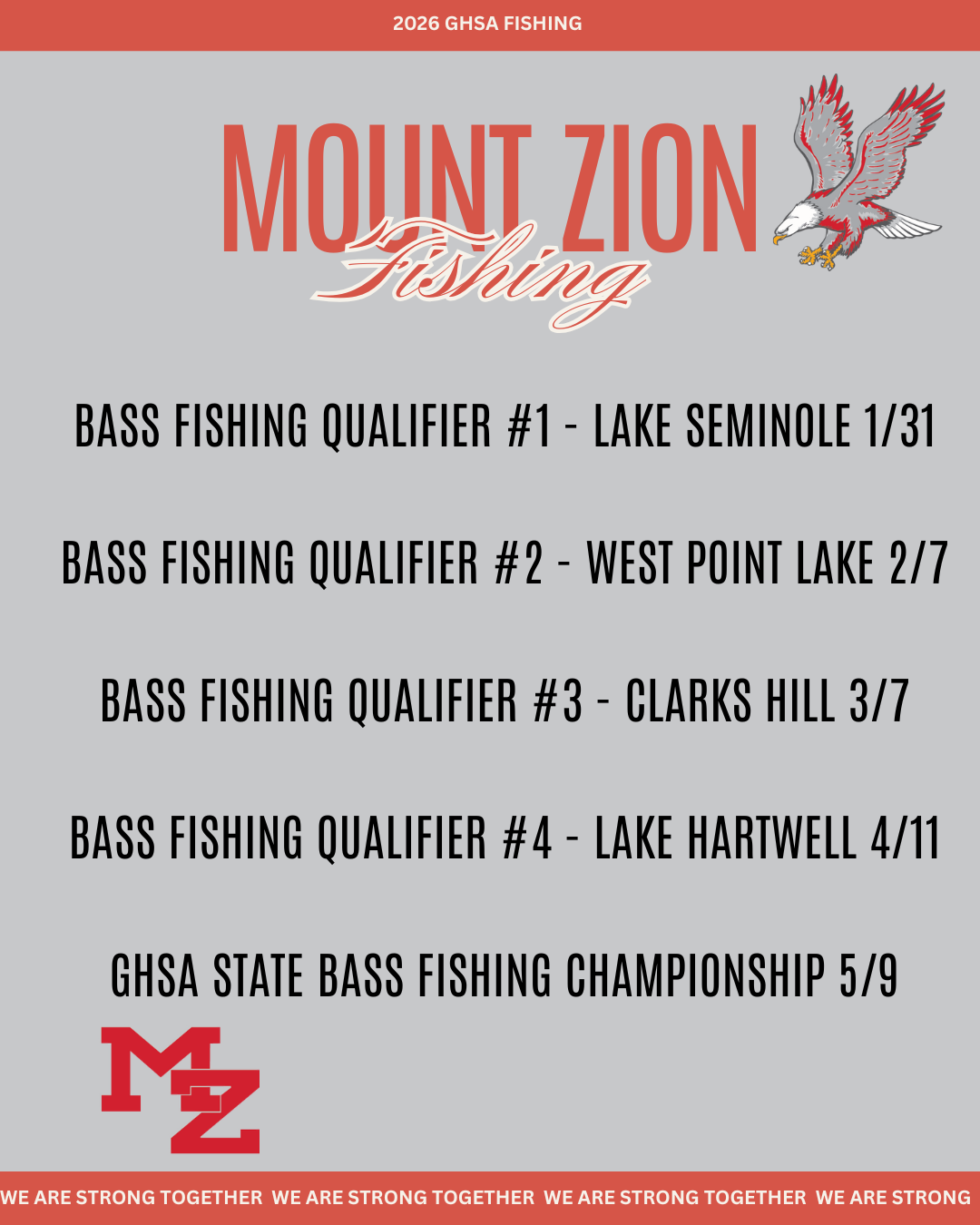 Fishing schedule