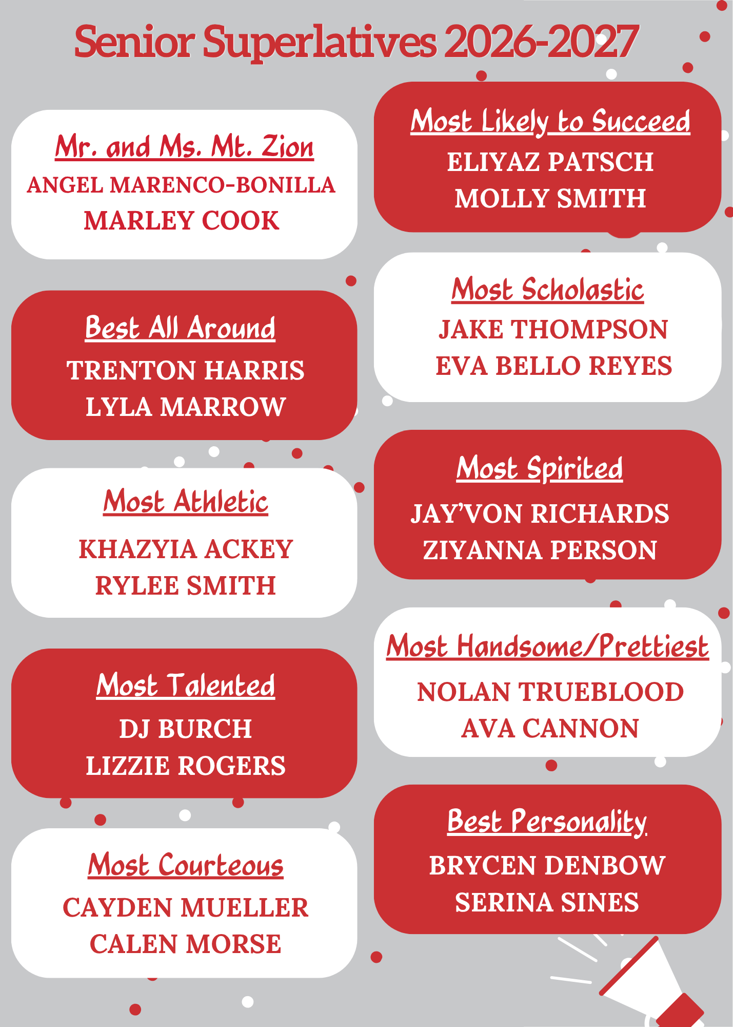 List of Senior Superlatives