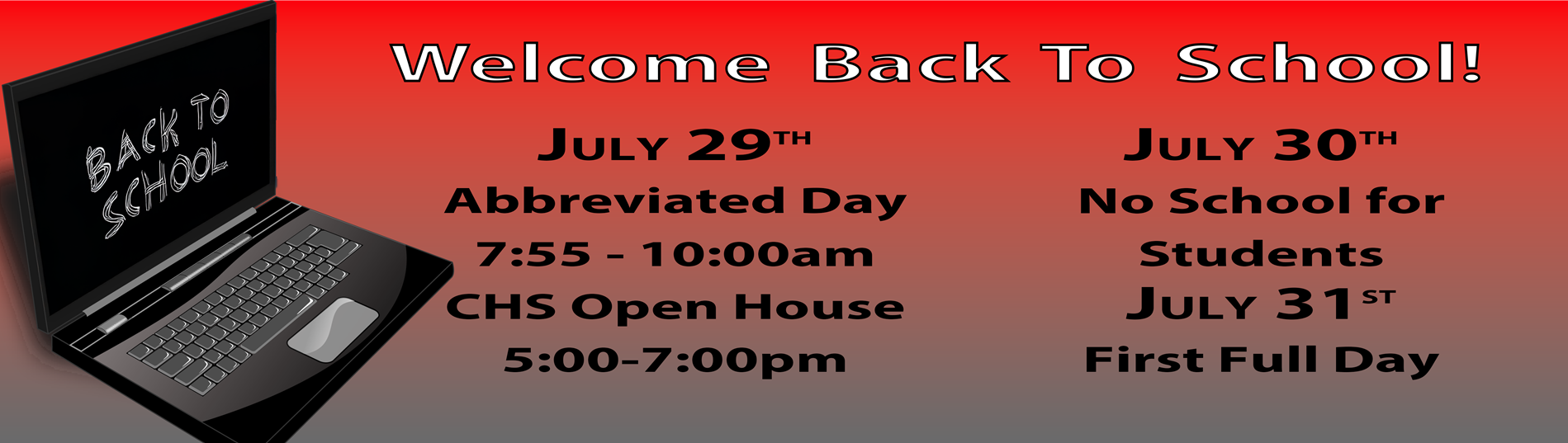 Back to School Dates