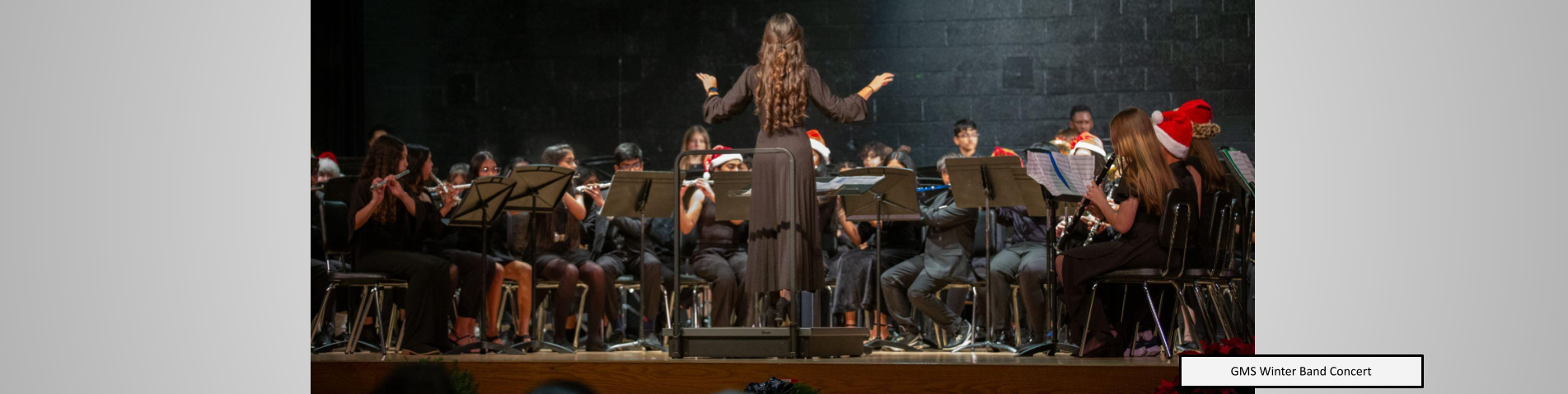 Students performing in their winter band concert