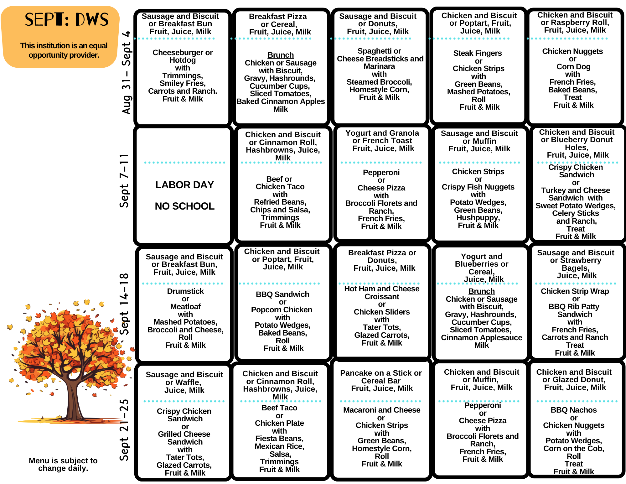 Lunch Menu