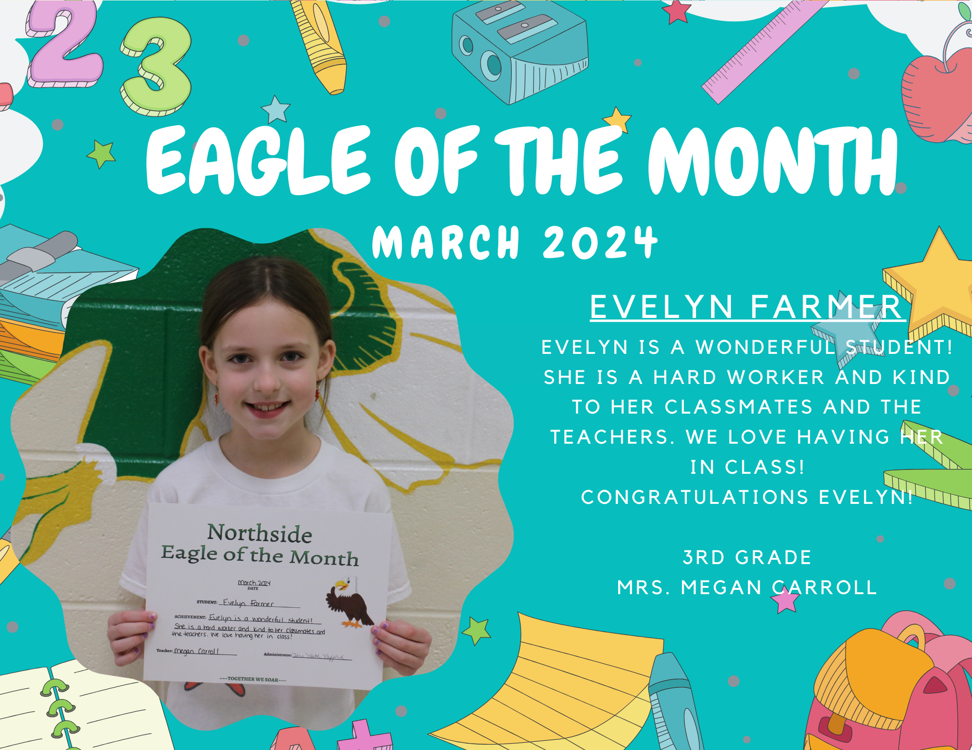 Eagle of the Month Evelyn Farmer