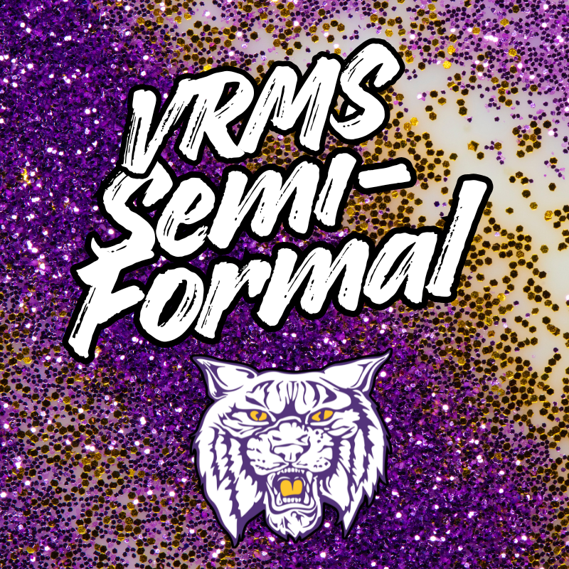 VRMS Semi-Formal Wildcat face and confetti background