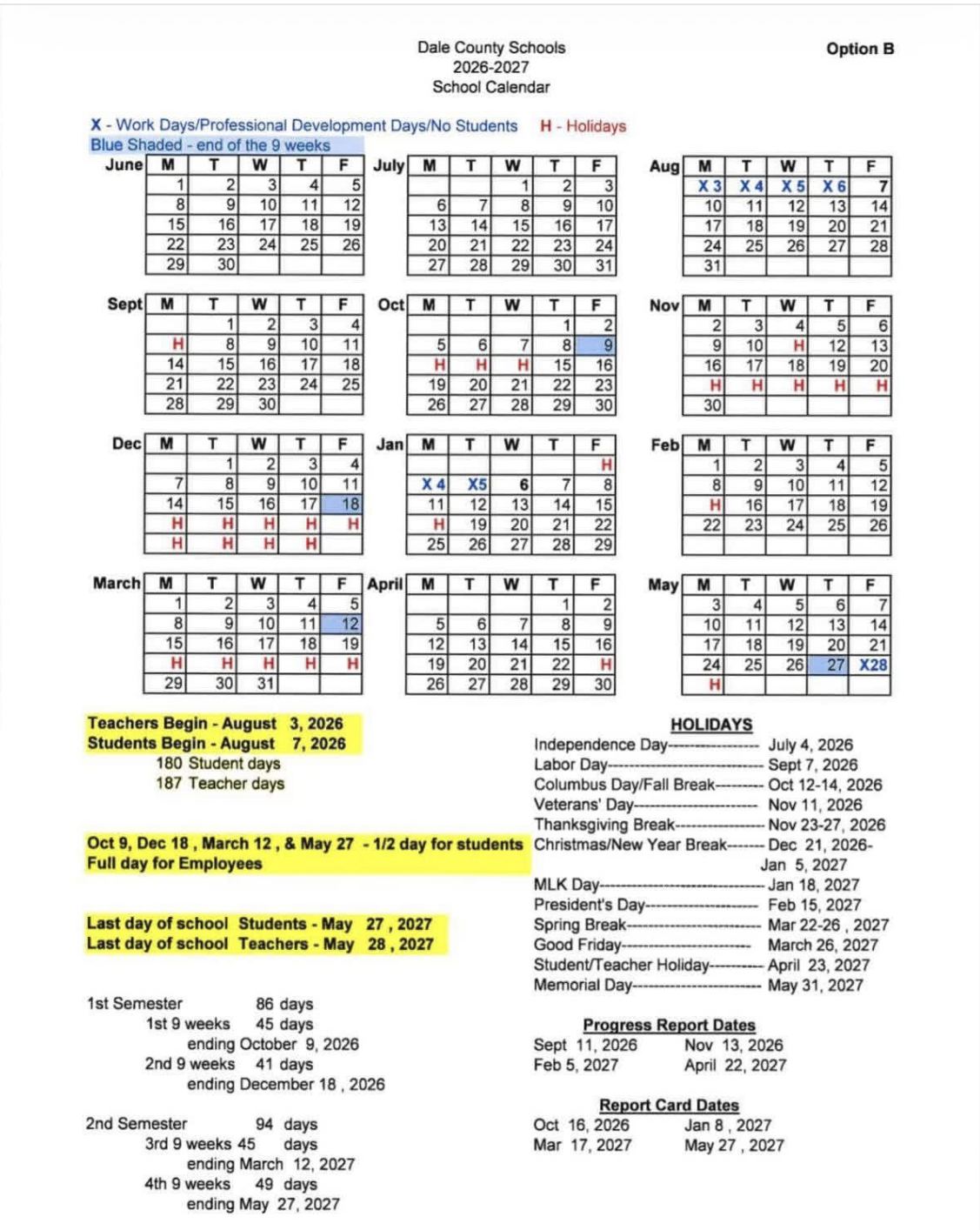 calendar