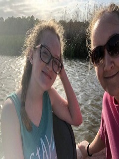 My oldest & I out on the boat.