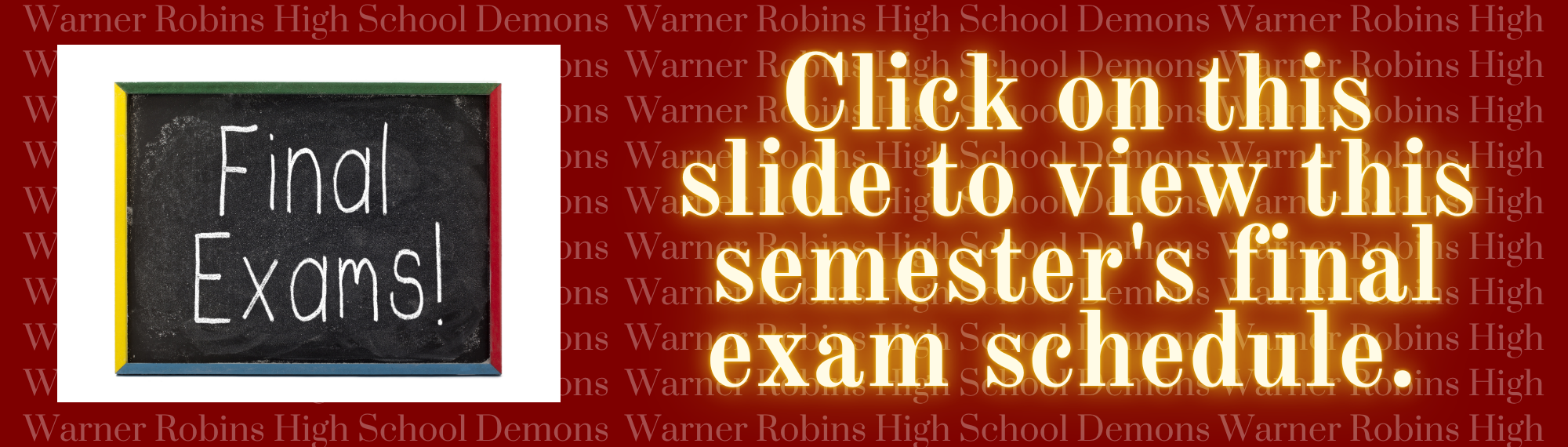 Final Exam Schedule