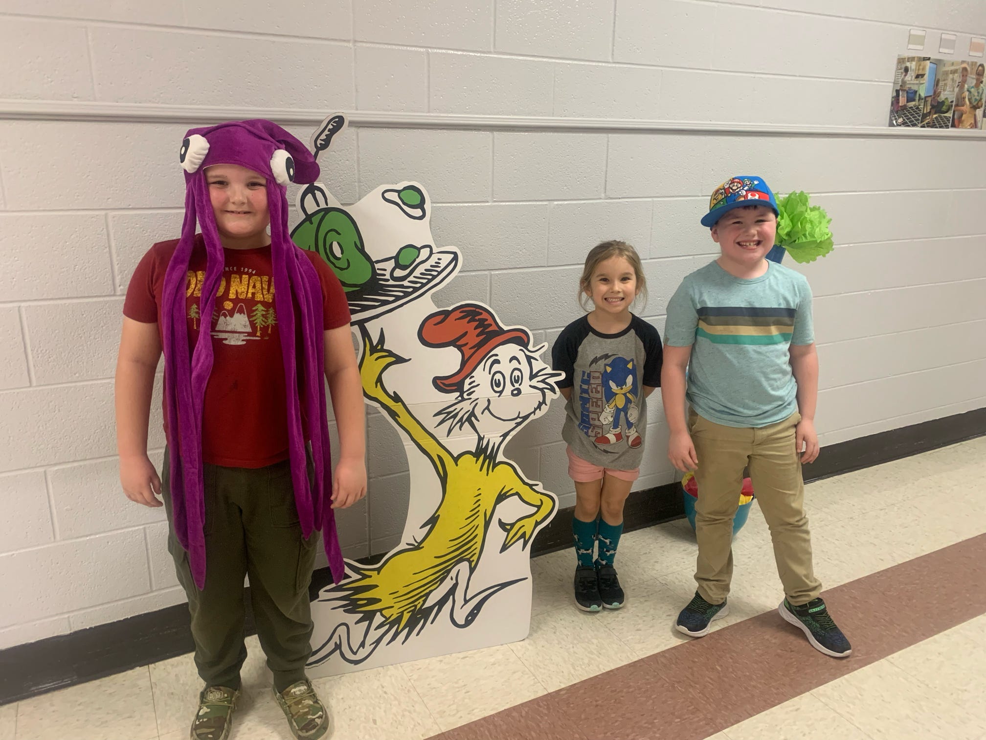 The Cat in the Hat Thursday: Students wore crazy hats or crazy hair to celebrate Read Across America Week.
