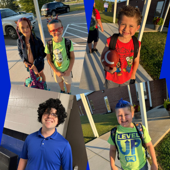 Crazy hair day students and staff