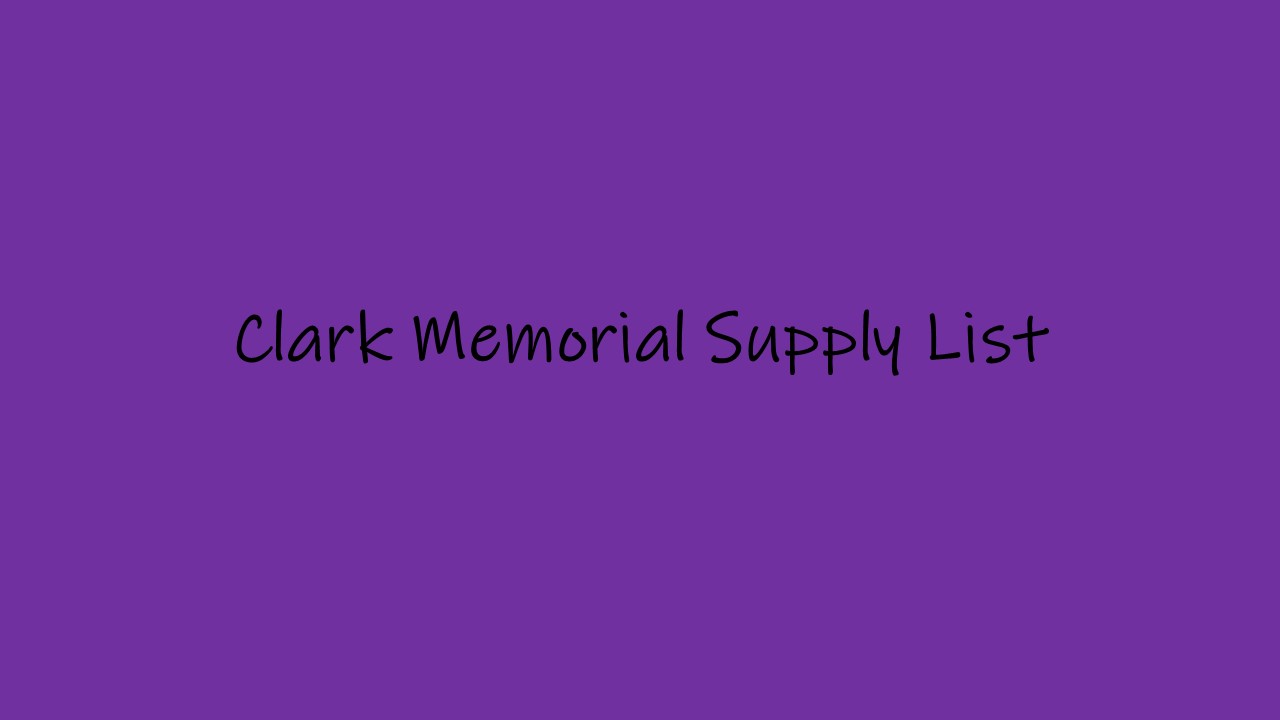 supply list