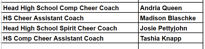 CLICK FOR FULL COACHES LIST