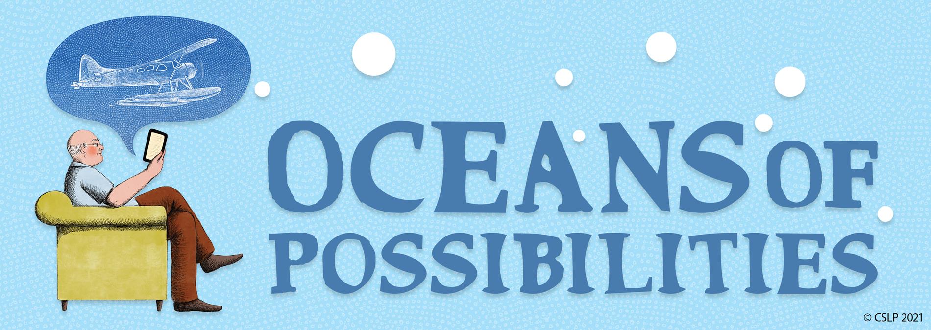 Oceans of Possibility 2022 CSLP Adult summer reading banner