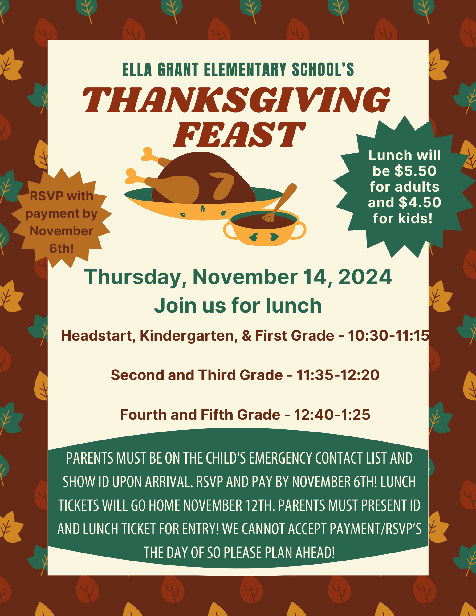 Thanksgiving Lunch Flyer