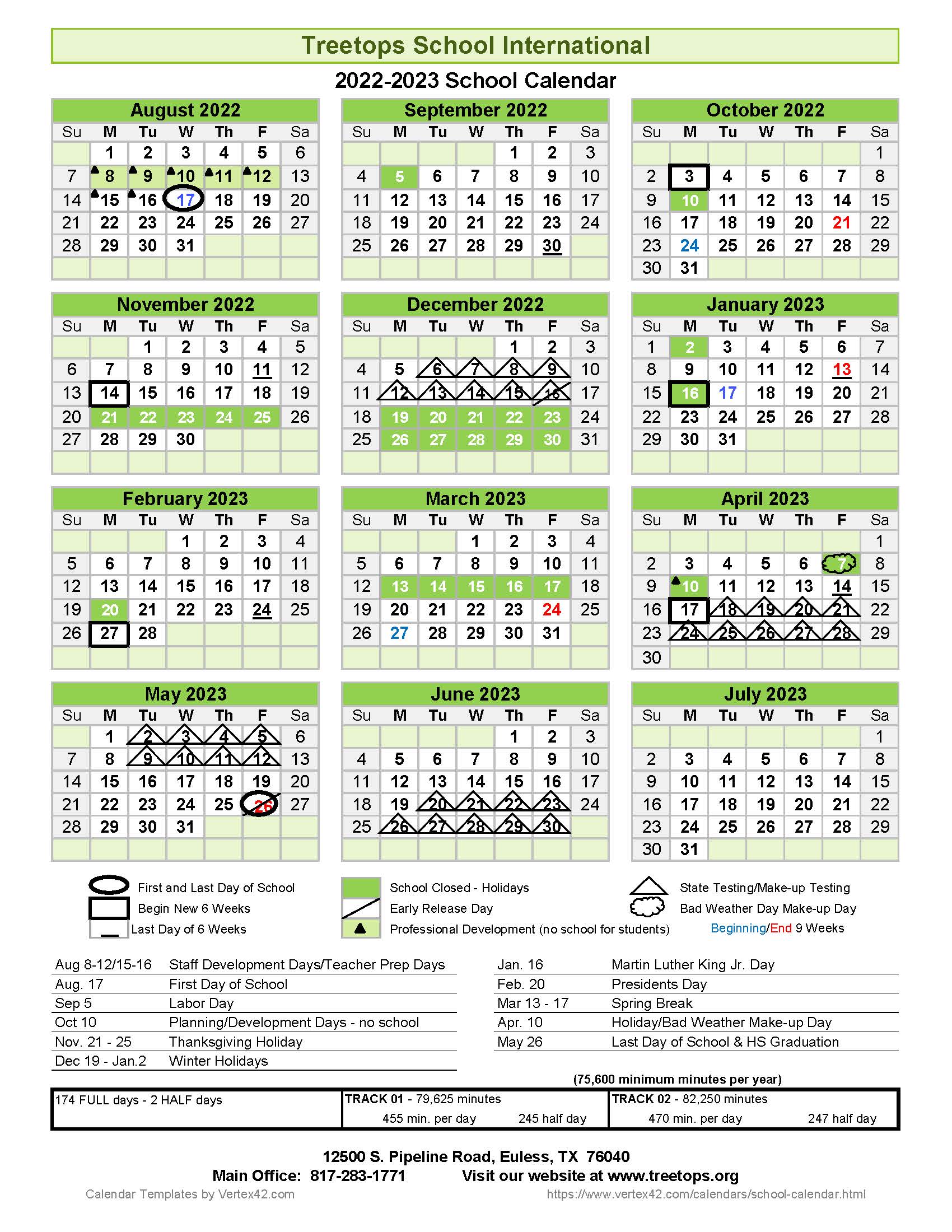 Image of Treetops Calendar