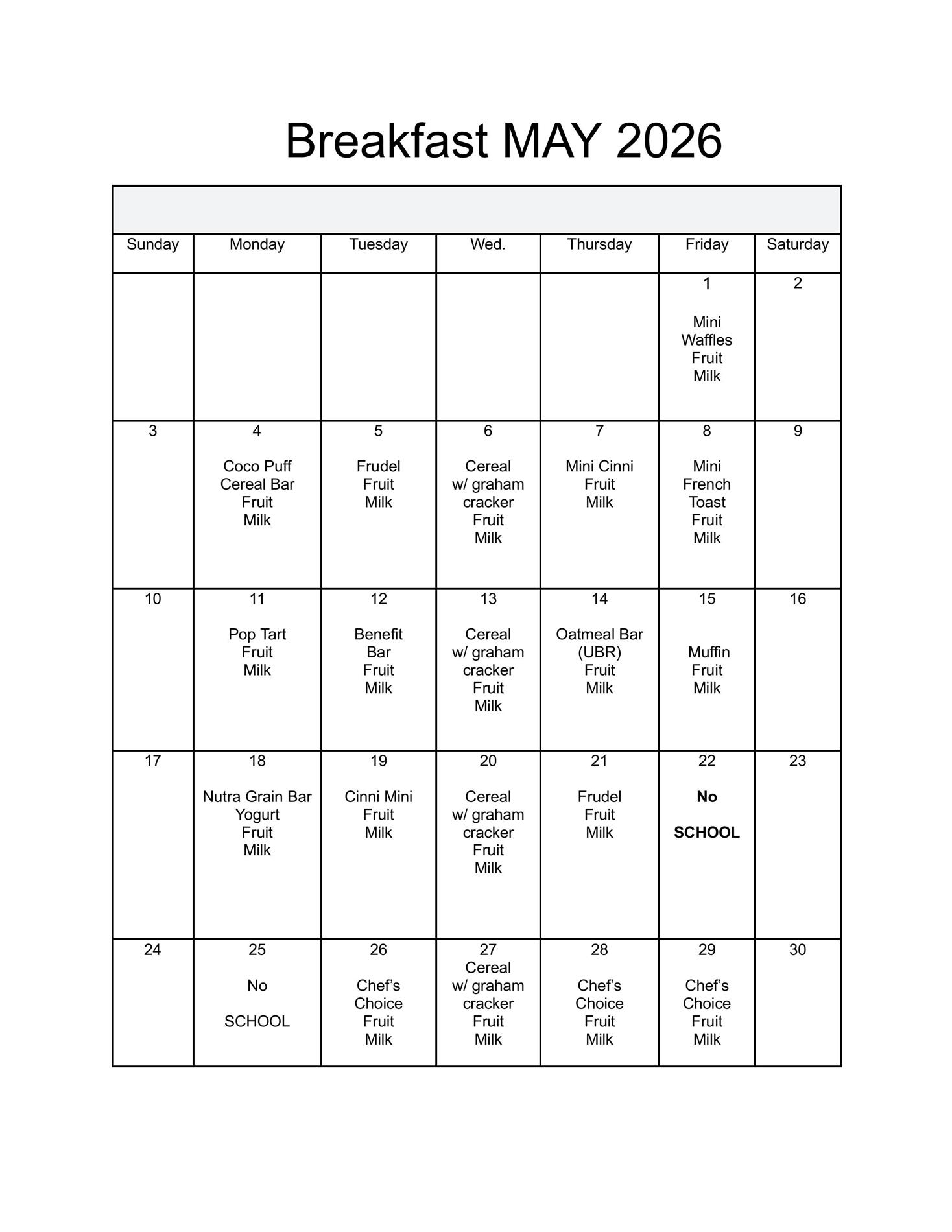 may breakfast