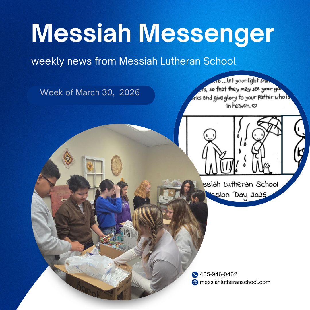 Messiah Messenger for the week of March 30, 2026