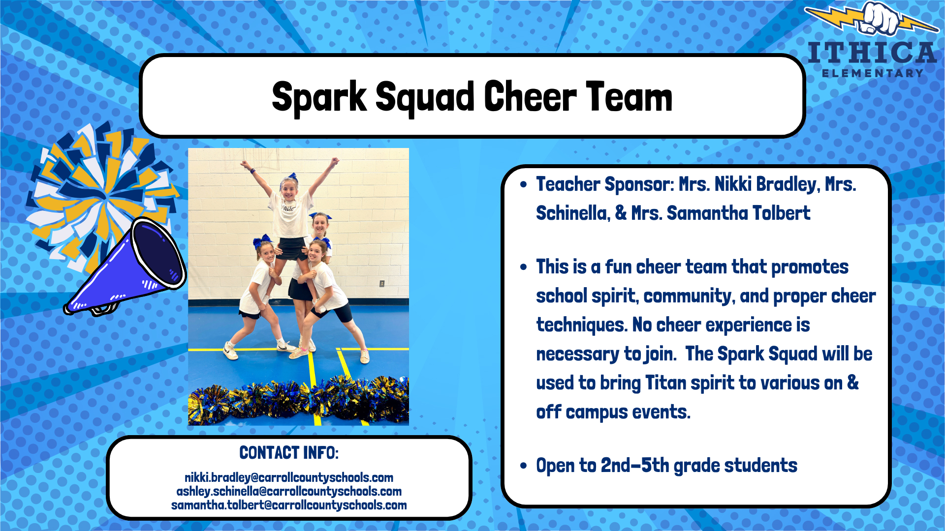 spark spirit squad club flyer