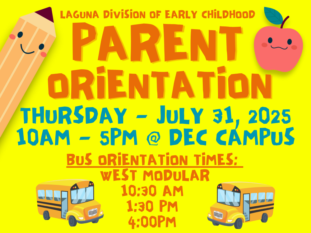 Division of Early Childhood PARENT ORIENTATION · Thursday, July 31st · 10am-5pm @ DEC
