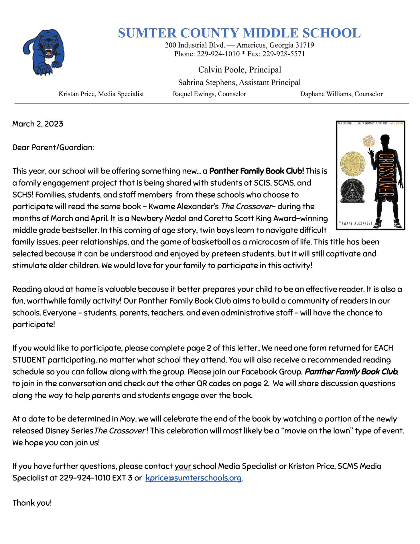 panther family book club