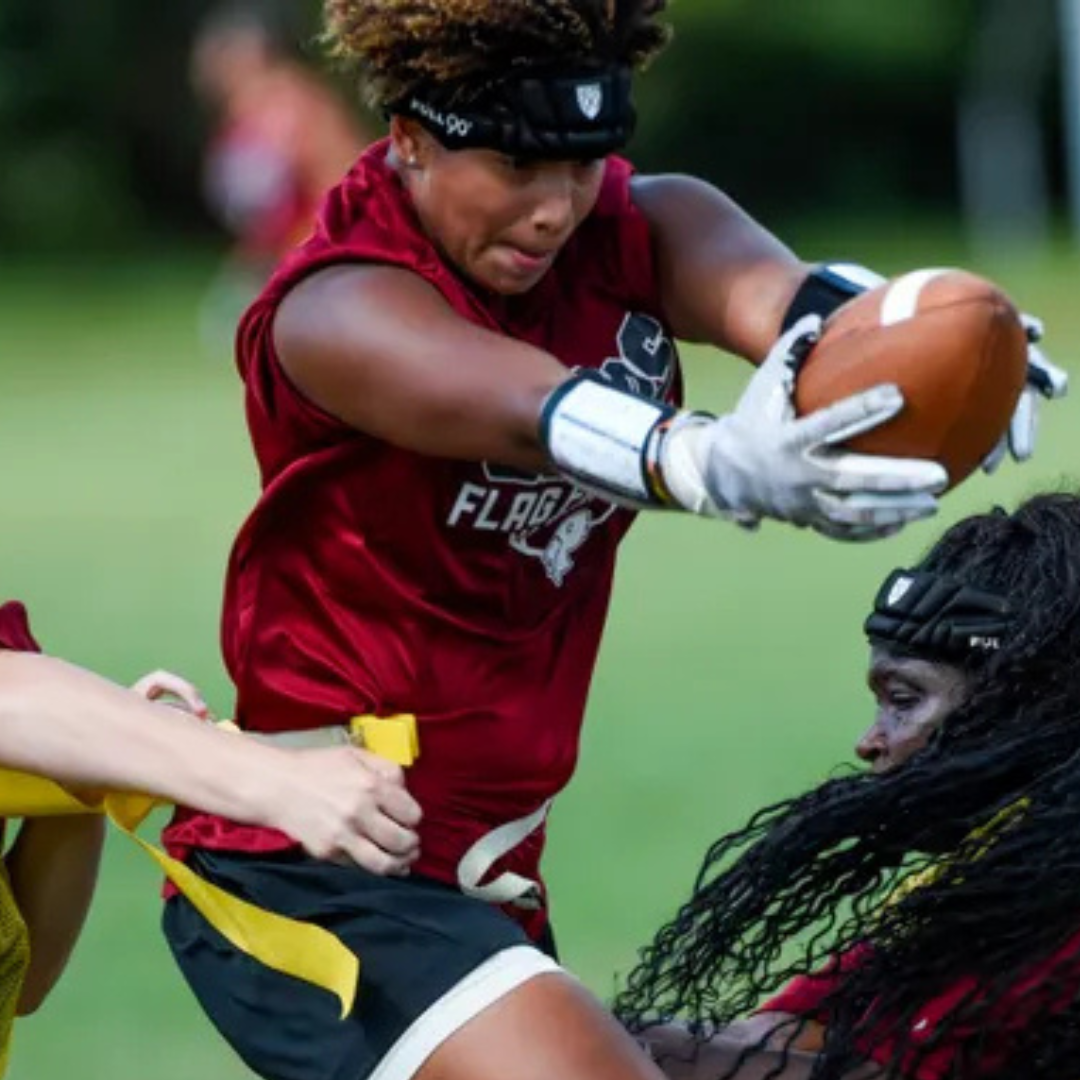 Lanieya Page Playing Flag Football