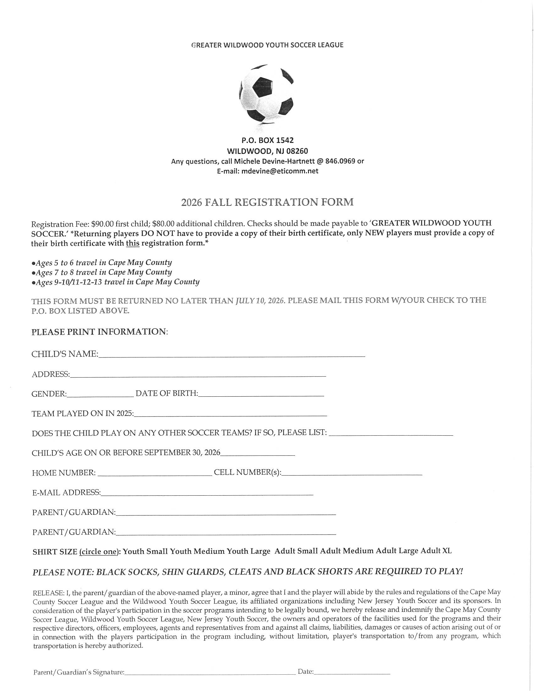 Wildwood Youth Soccer