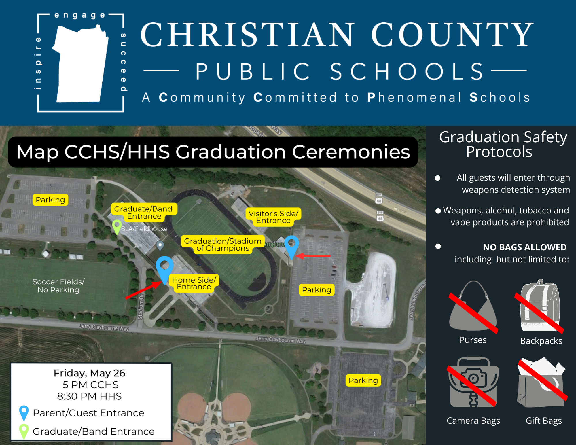 Graduation Event Map and Safety Protocols