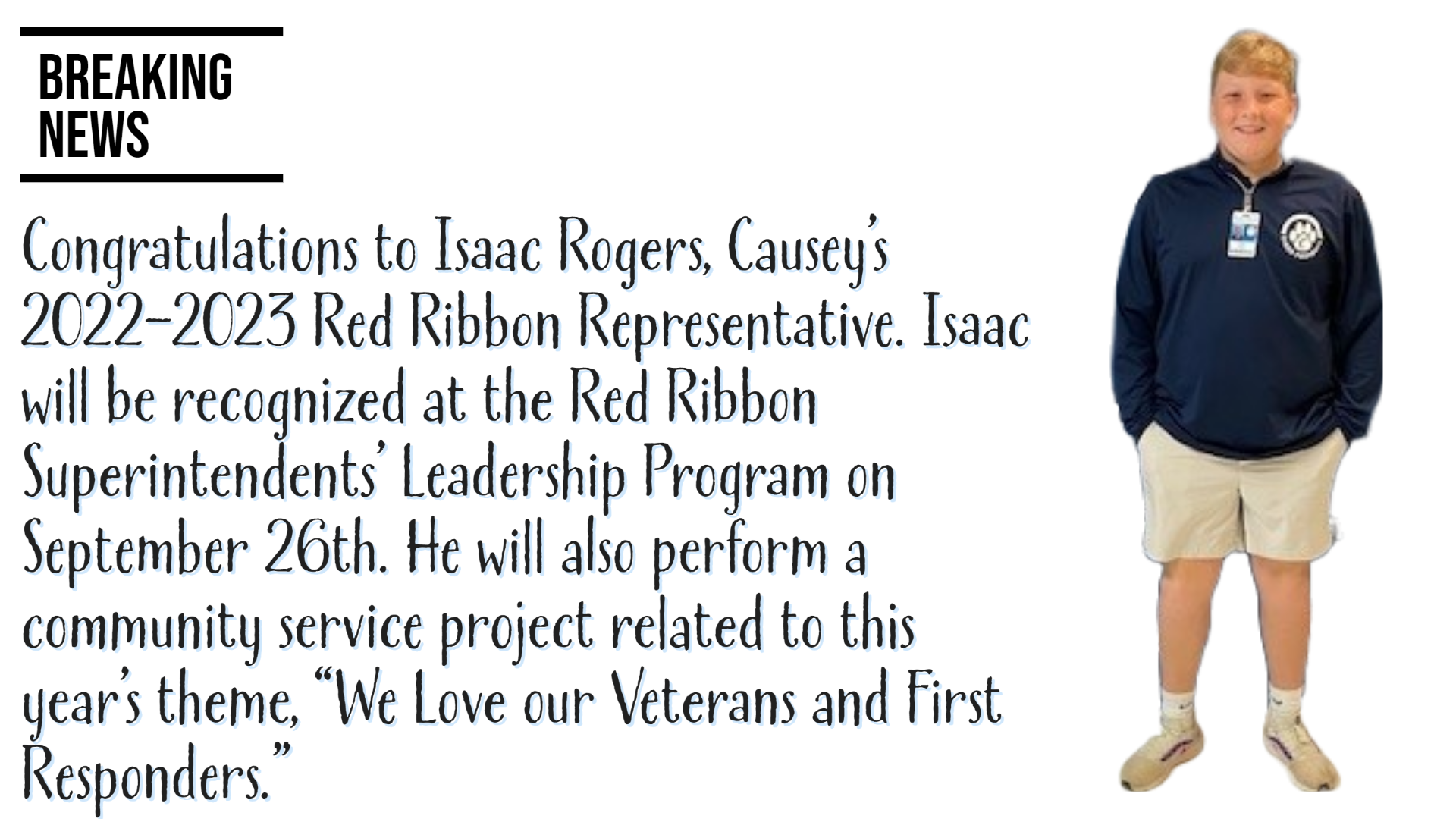 Red Ribbon Representative, Isaac Rogers