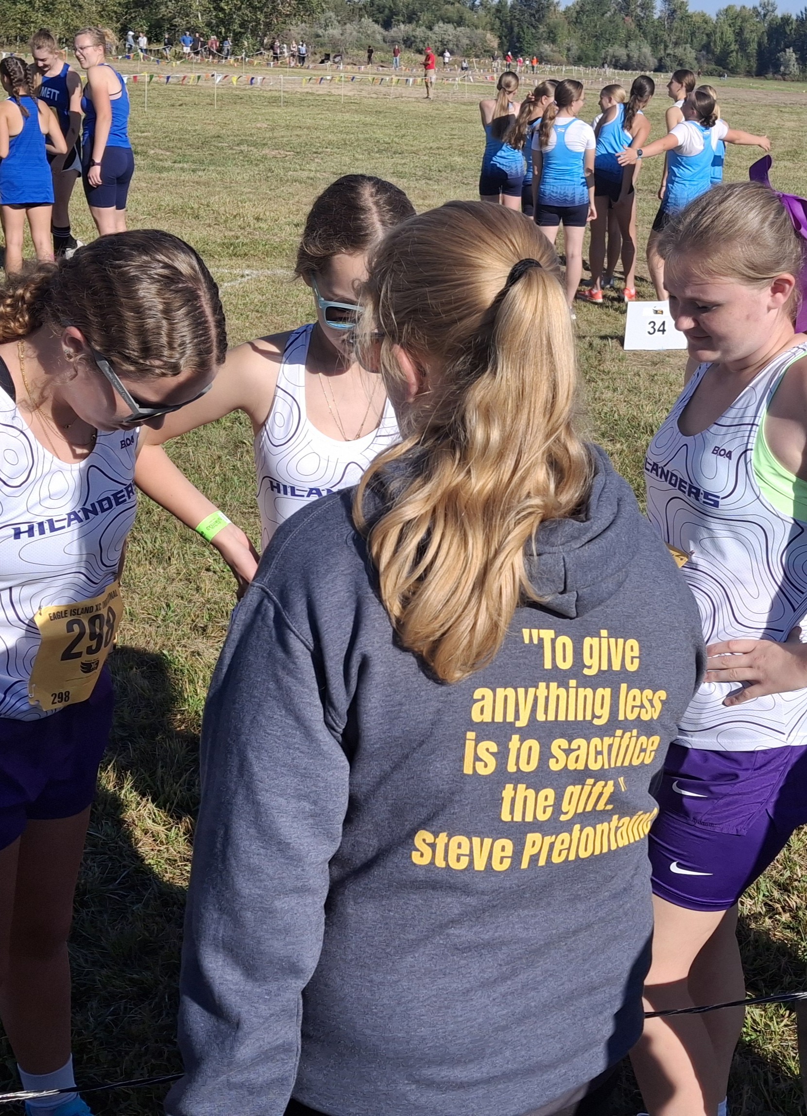 Junior Varsity Girls pep talk