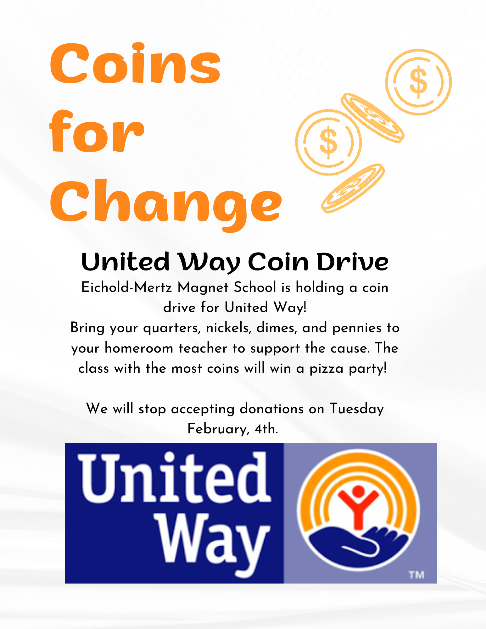 Coin Drive Fundraiser 