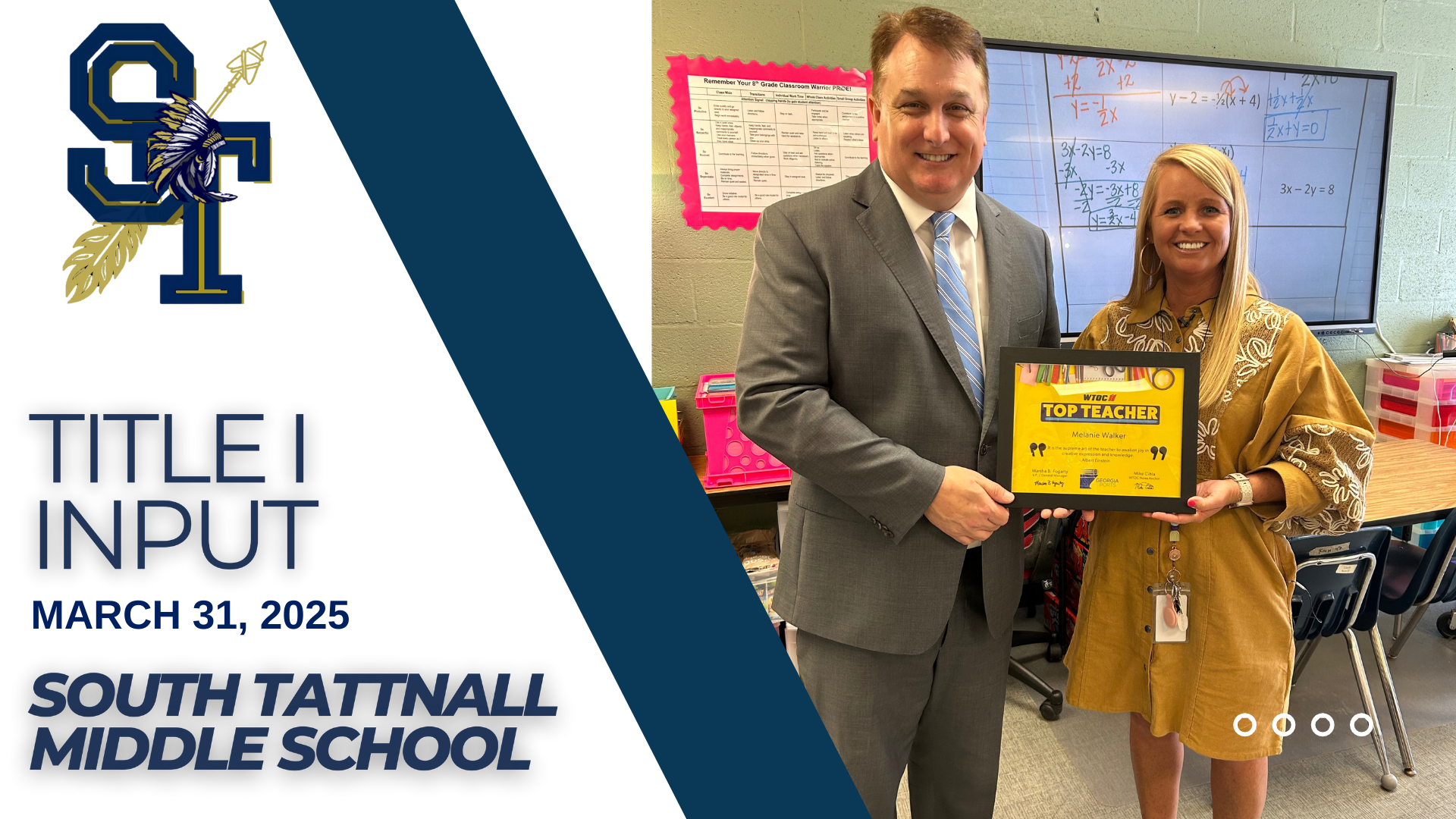 Title I Input Meeting March 31st, 2025. South Tattnall Middle School
