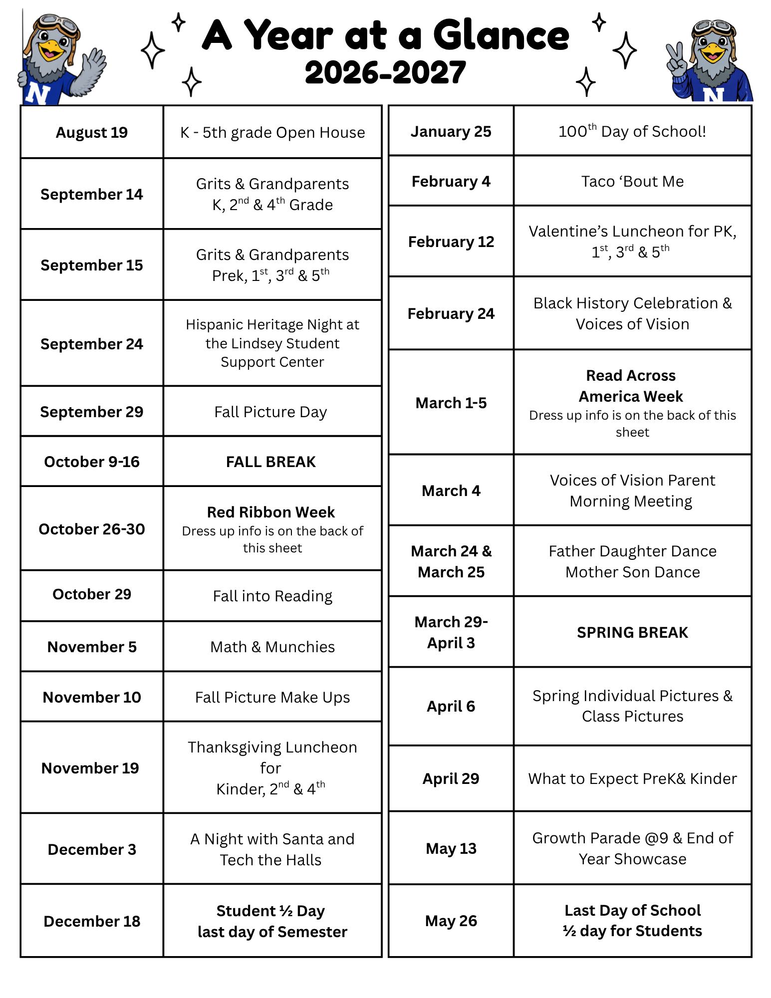 Year at Glance 