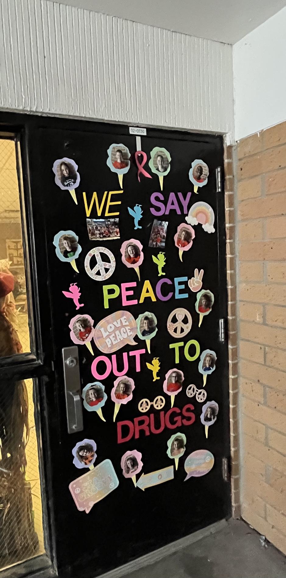 Mrs. Robillard's class door. 