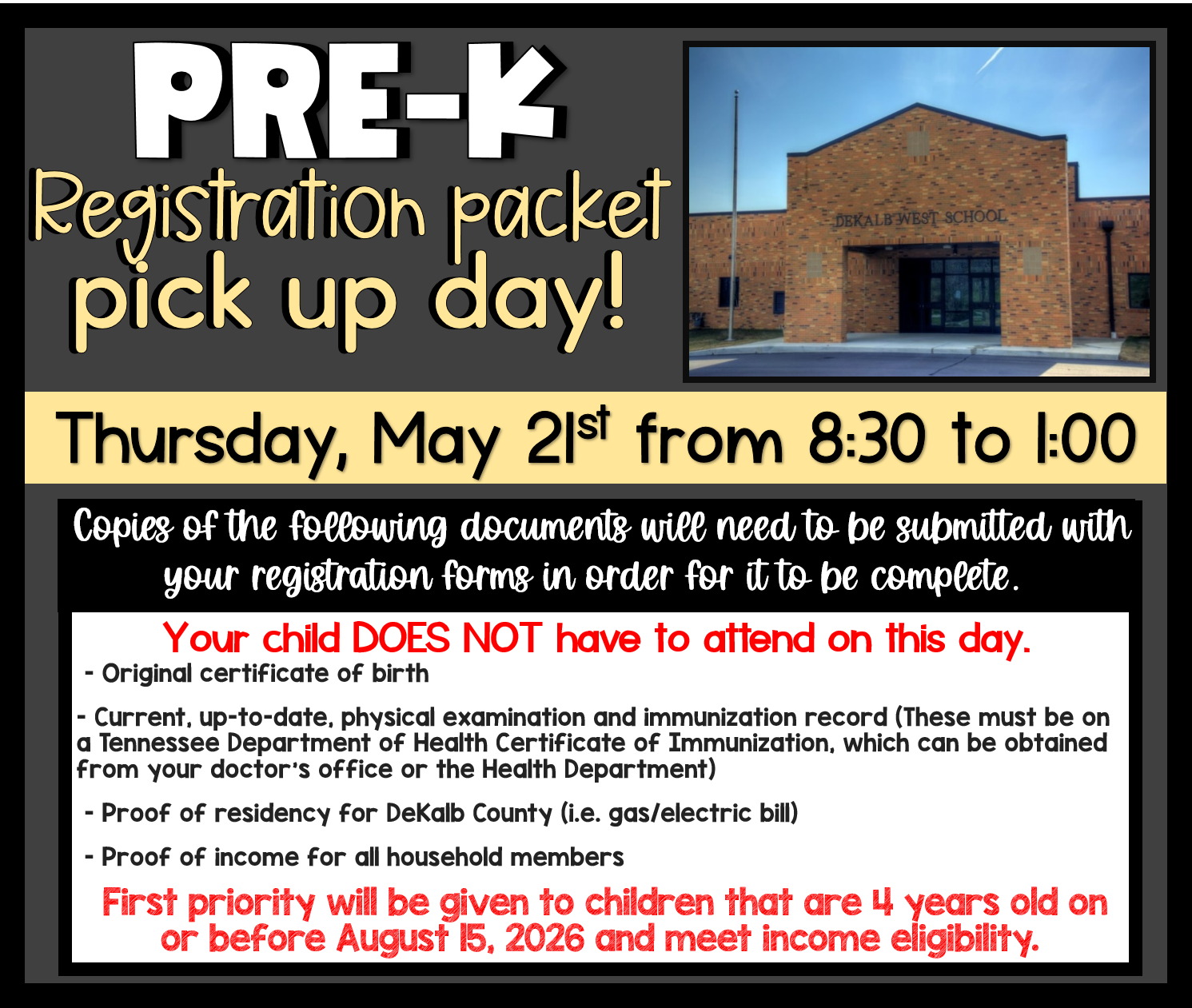 PreK Registration Day