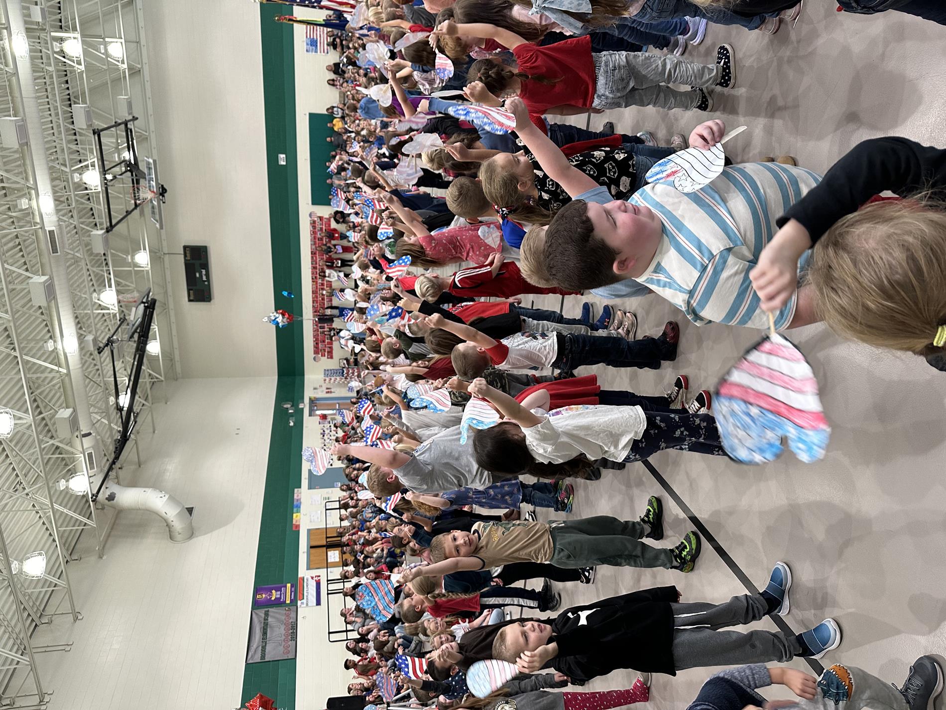 students singing for veterans day 