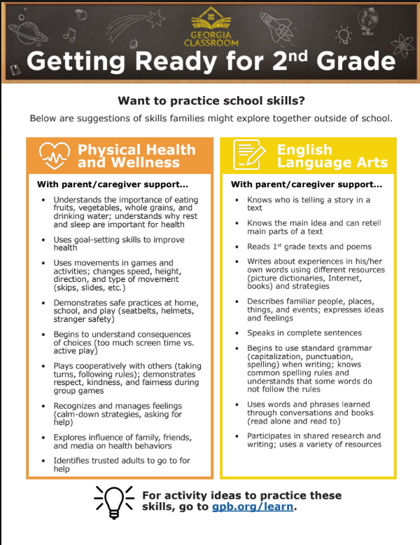 Are you ready for second grade?