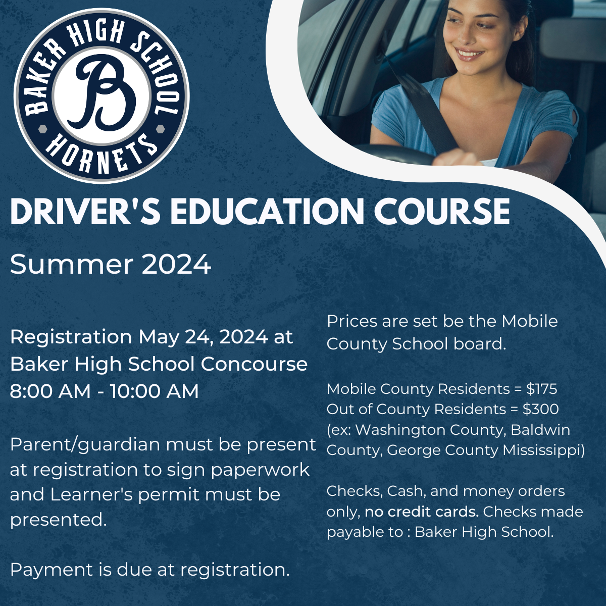 Click here for Driver's Education Summer information