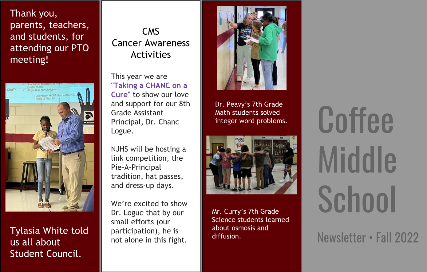 Coffee Middle School Fall 2022 Newsletter 