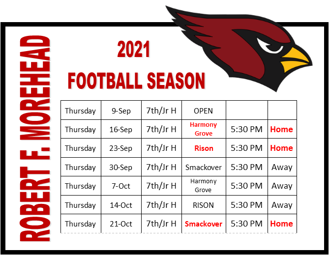 RMMS Football schedule