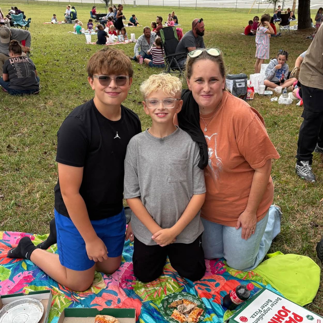 Picnic on the Playground with family