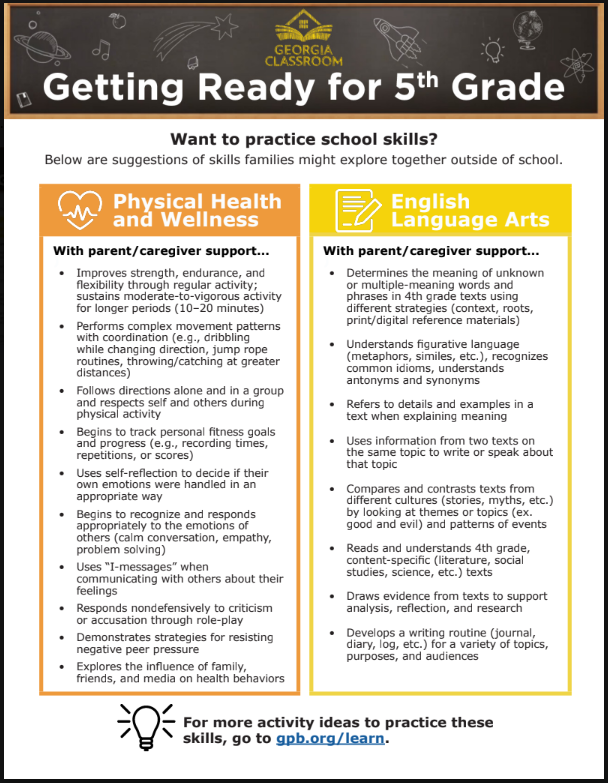 Are you ready for fifth grade?