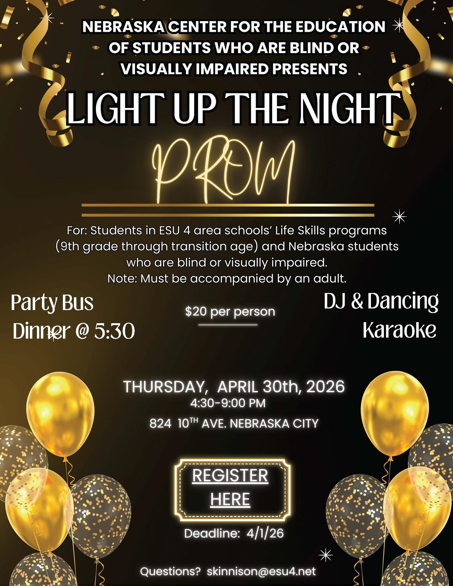 NCECBVI Prom Flyer